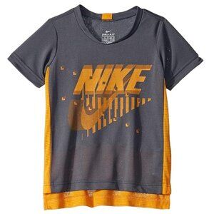 Nike Kids Boys' Dri-Fit Short Sleeve Graphic T-Shirt Dark Gray Size Medium